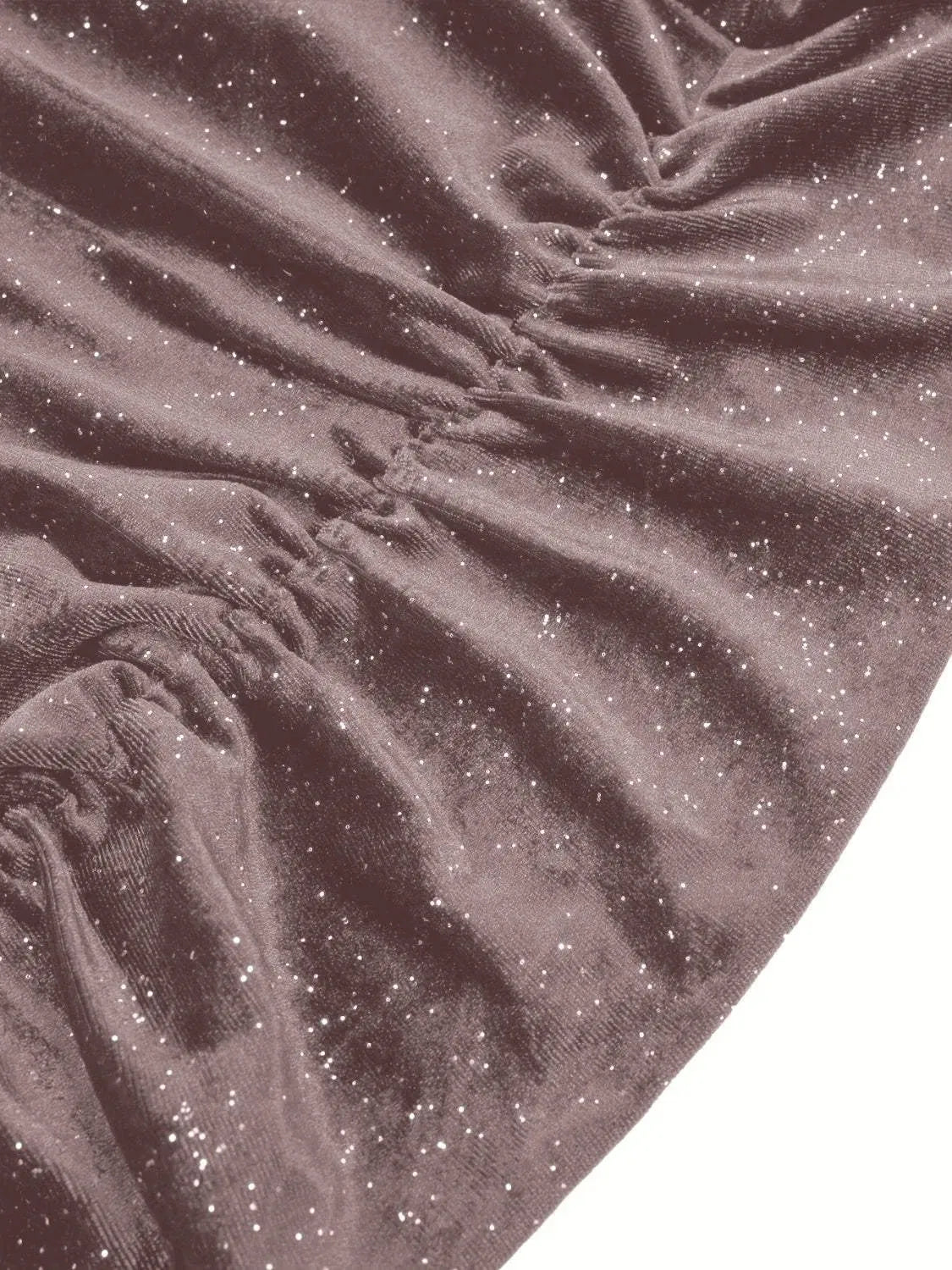 Glitter Ruched Cowl Neck Wrap Dress Cocktail Dresses - Tophatter Daily Deals